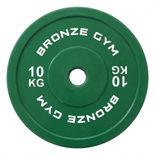 Диск олимпийский BRONZE GYM тяжелоатлетический зеленый 10 кг