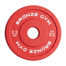 Диск олимпийский BRONZE GYM тяжелоатлетический красный 2,5 кг
