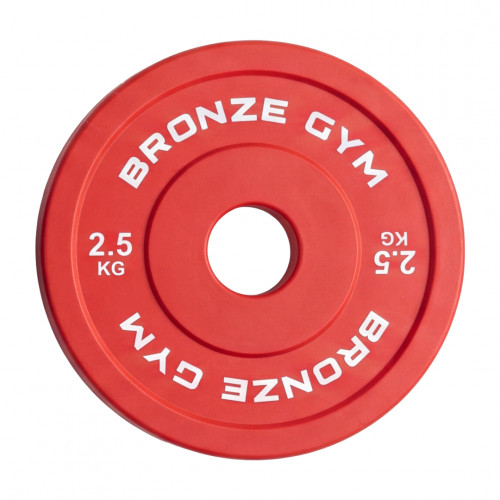 Диск олимпийский BRONZE GYM тяжелоатлетический красный 2,5 кг
