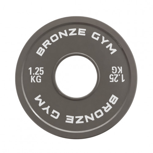 Диск калиброванный BRONZE GYM для пауэрлифтинга серый 1,25 кг