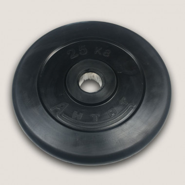АН-25. Диск «Антат» тренировочный обрезиненный 25 кг, посадочный диаметр 26, 31, 51 мм