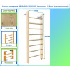 Стенка шведская 2200х800 ЭКОНОМ боковина 110 мм (массив.сосна)