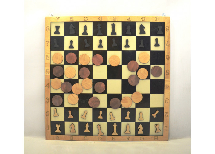 Настенная игра "Магнитные шахматы и шашки"