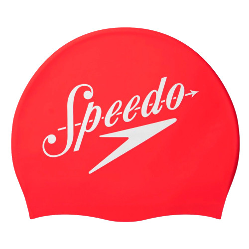 Шапочка для плавания SPEEDO Slogan Print Cap, Цвет Красный 