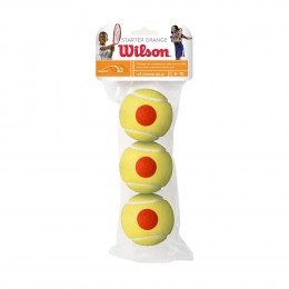 Мяч теннисный детский Wilson Starter Orange WRT137300, одобрено ITF, 3шт. 