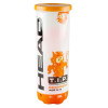 Мячи для большого тенниса HEAD T.I.P Orange, детские, 8-10 лет, упаковка 3 мяча, Цвет Желто-оранжевый 