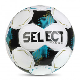 Мяч футбольный SELECT Numero 10 V26, FIFA Basic, размер 5, Размер 5, Цвет Белый/Черный/Бирюзовый 