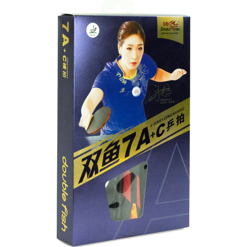 Ракетка для настольного тенниса DOUBLE FISH 7A+C, профессиональная, ITTF Approved, + 2 мяча 